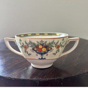 Vintage Crown Ducal Ware England Footed Double Handle Bouillon Cup 72944